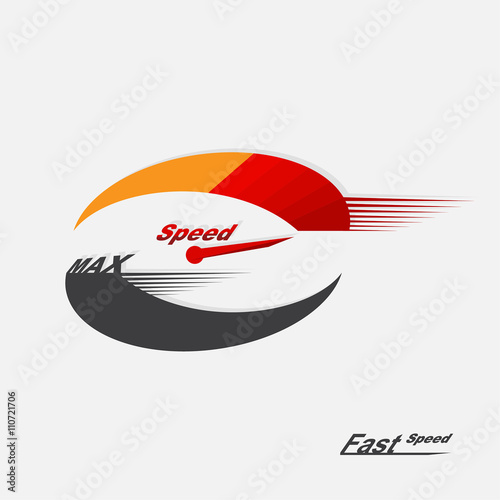 Vector speedometer scale