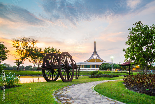 Twilight Pavilion landmark of Suan Luang Rama IX Public Park, Bangkok, Thailand © petcharapj
