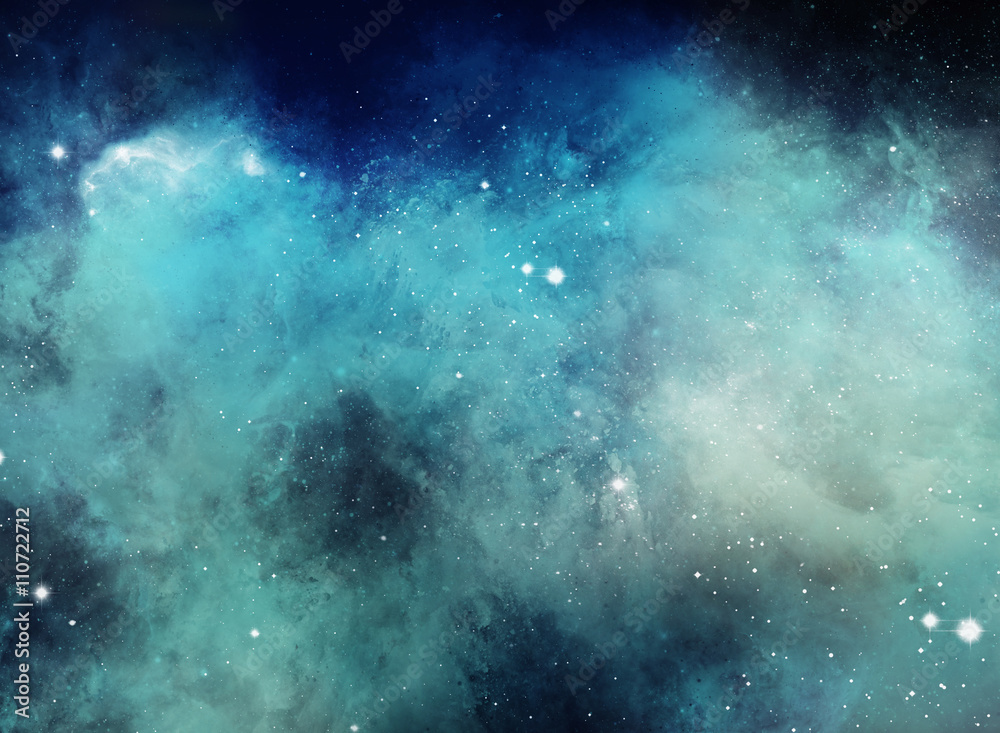 Abstract colorful space nebula for deep background - obrazy, fototapety, plakaty 