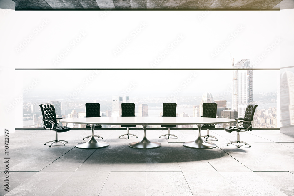 Fototapeta premium Conference room with city view