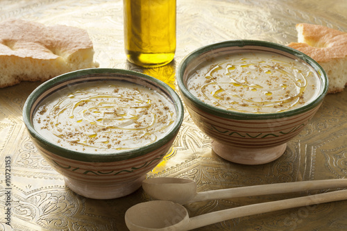  Moroccan bessara soup with olive oil and cumin