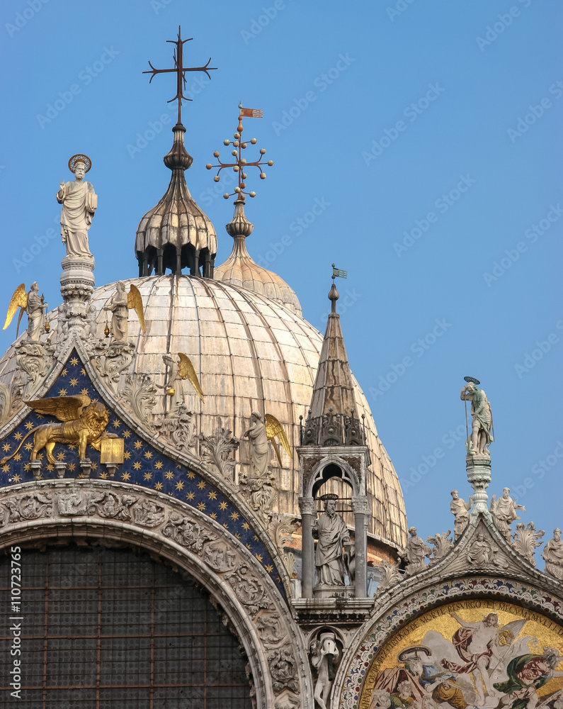Partial view of Basilica di San Marco a Venezia