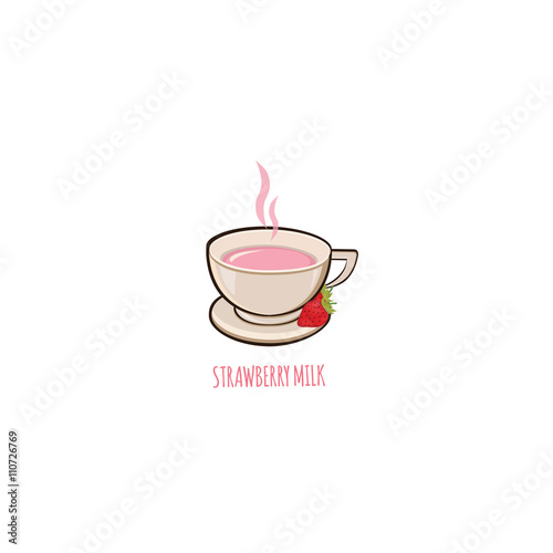 Cup of Hot Strawberry milk