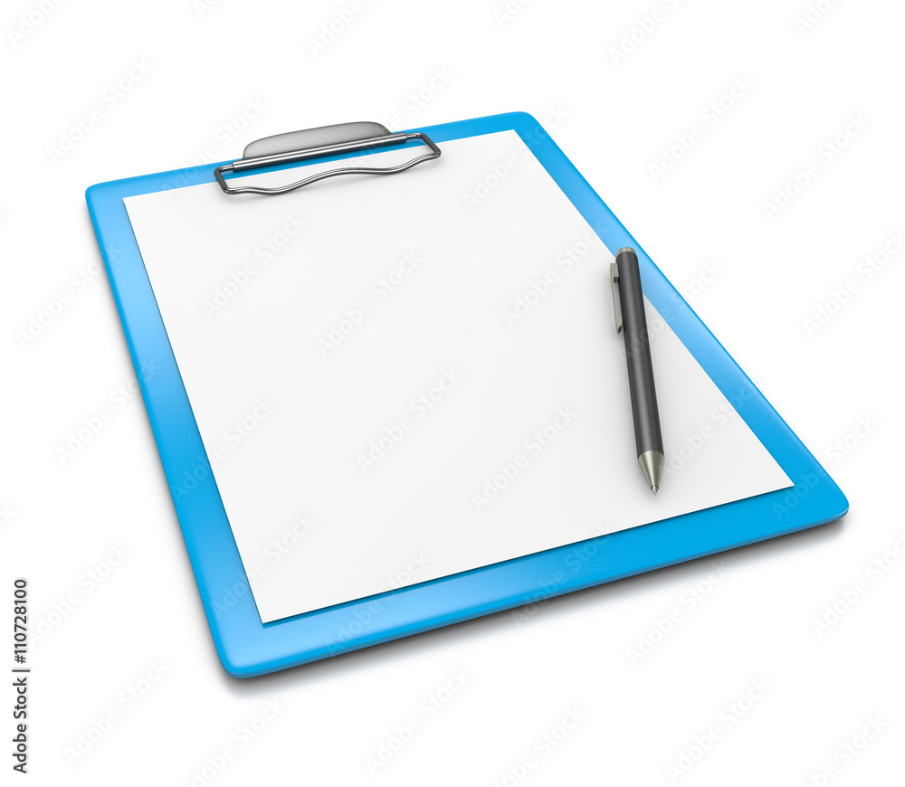 Clipboard with Blank Paper and Ball-point Pen Clipboard with Blank Paper and Ball-point Pen