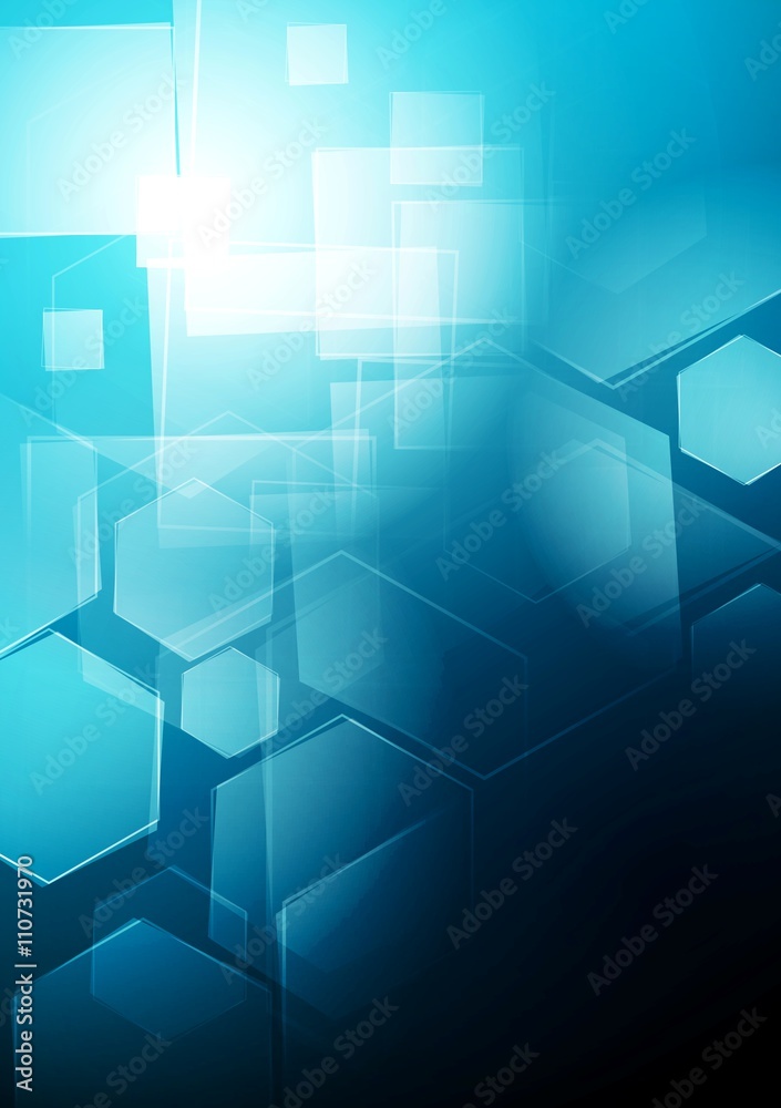 Obraz premium Blue technology geometric background