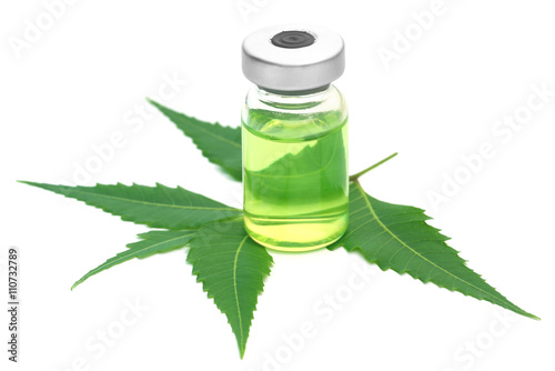 Neem leaves with vial extracted medicine