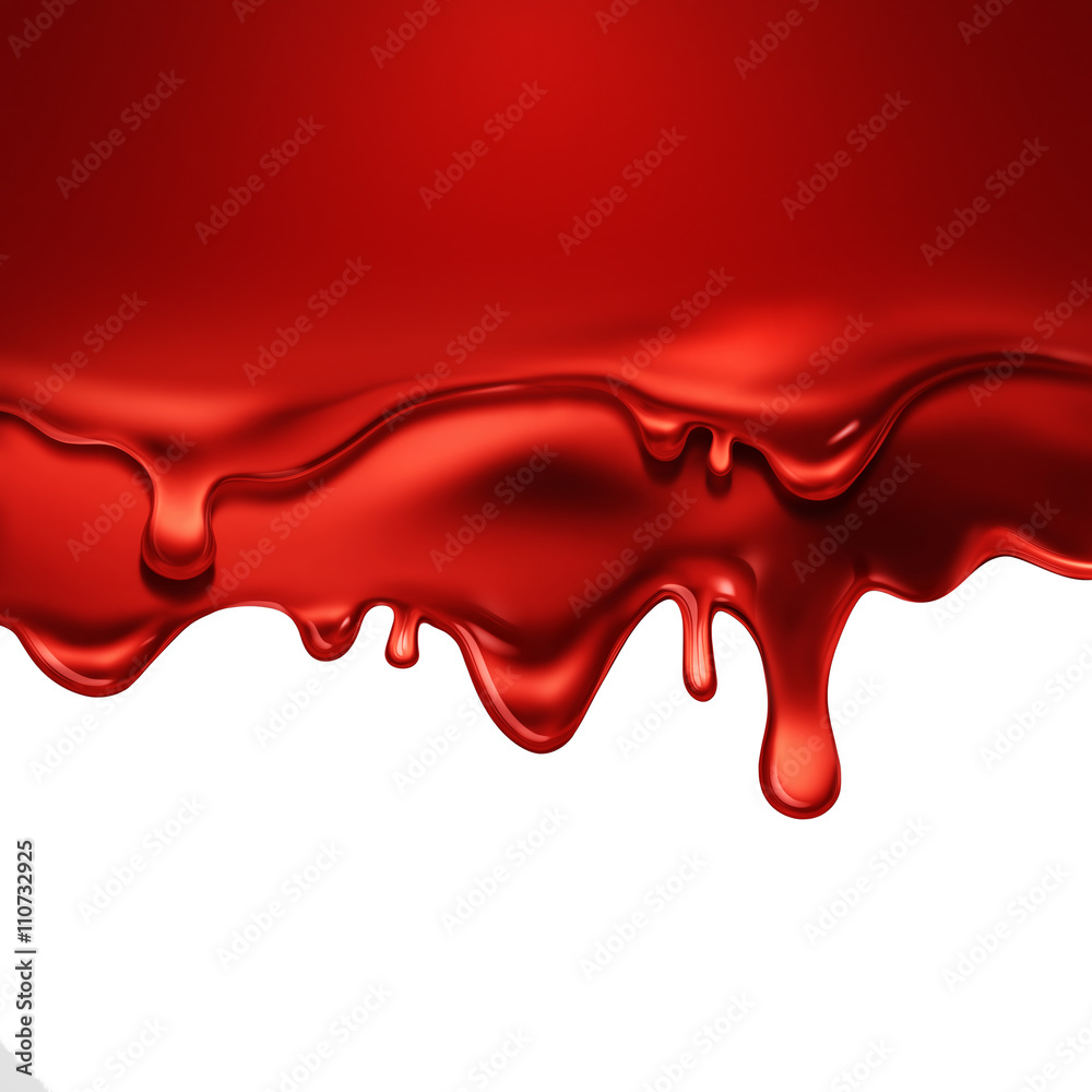dripping red blood
