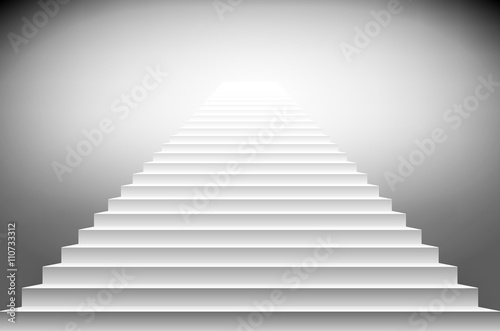 detailed illustration of white stairs  eps10 vector