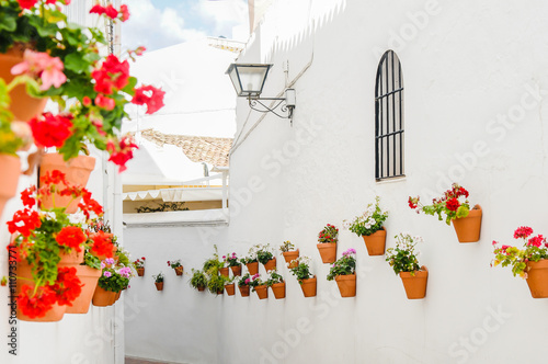 Fotomurale Street of Benalmadena Pueblo, Andalusia, Spain