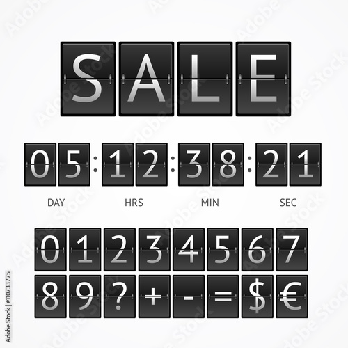 Counter Seasonal Sale Concept. Vector