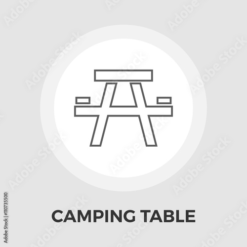 Camping table Vector Flat Icon