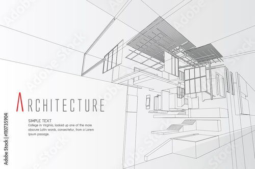 An exploded view of a building