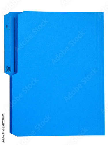 bright blue file folder