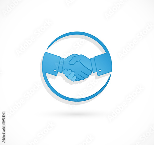 Vector handshake symbol. Partnership concept. Business icon