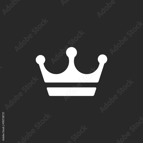 King crown sign simple icon on background