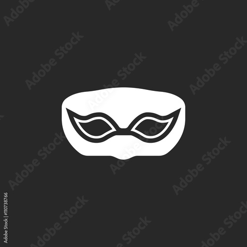 Carnival Party Mask  sign simple icon on background