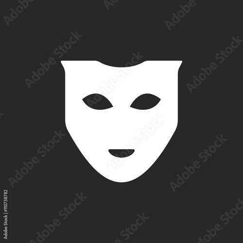 Carnival Party Mask  sign simple icon on background