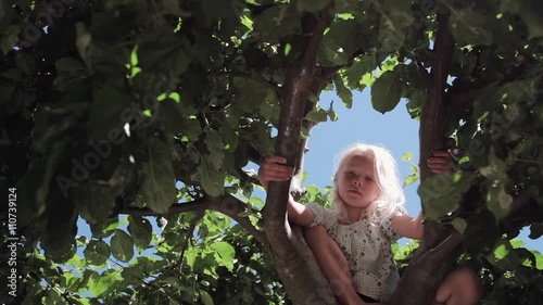 Girl on tree