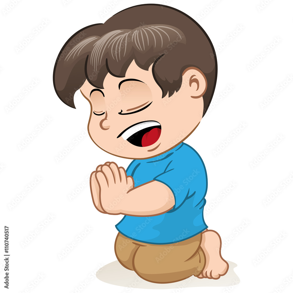 Child meditating and praying on my knees, philosophy religion Child meditating and praying on my knees, philosophy religion