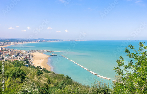 A view of Rimini from Gabicce Monte in Italy photo