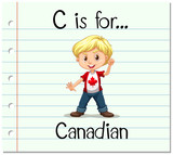 Flashcard letter C is for Canadian