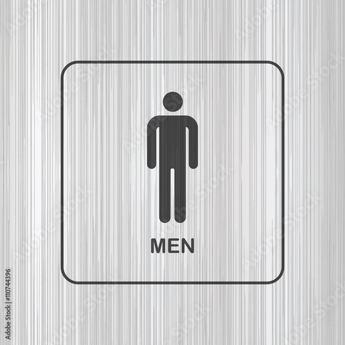 Toilet WC door wall plate.