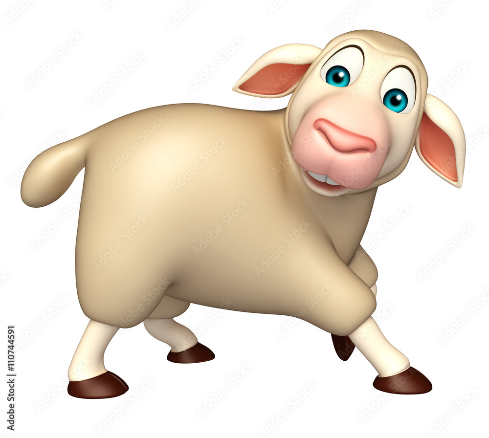 Naklejka premium funny Sheep cartoon character