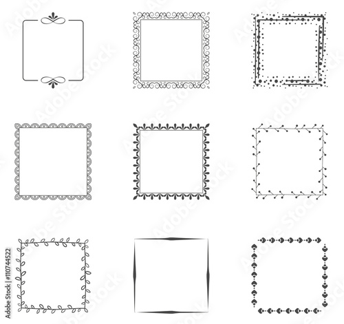 Collection od decorative frames