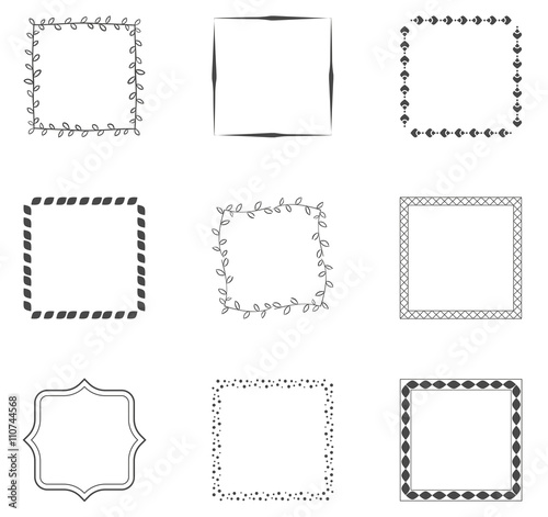 Collection od decorative frames