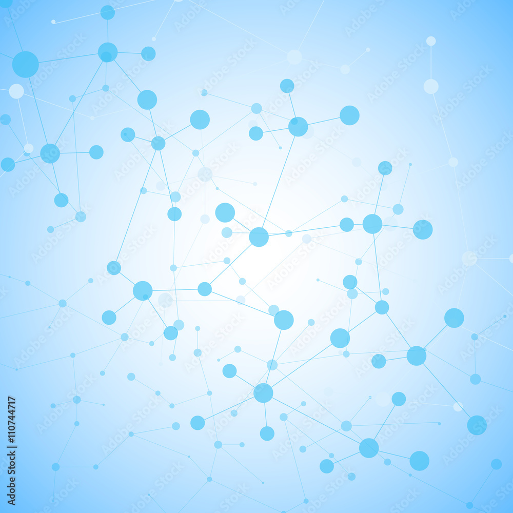 Structure molecule and communication Dna, atom, neurons. Science concept for your design. Connected lines with dots. Medical, technology, chemistry, science background. Vector illustration Structure molecule and communication Dna, atom, neurons. Science concept for your design. Connected lines with dots. Medical, technology, chemistry, science background. Vector illustration