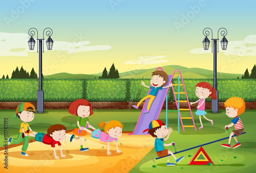 Children playing in the park