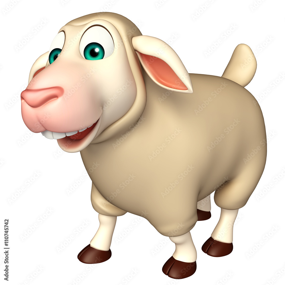 Fototapeta premium funny Sheep cartoon character