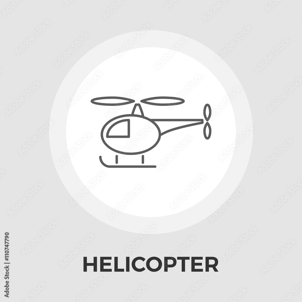 Helicopter vector flat icon Helicopter vector flat icon