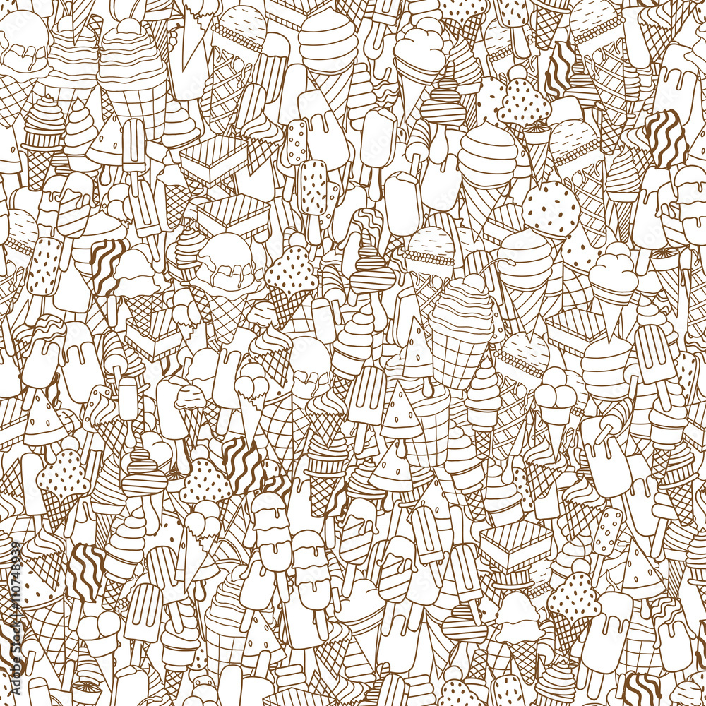 ice creams seamless pattern. ice creams seamless pattern.