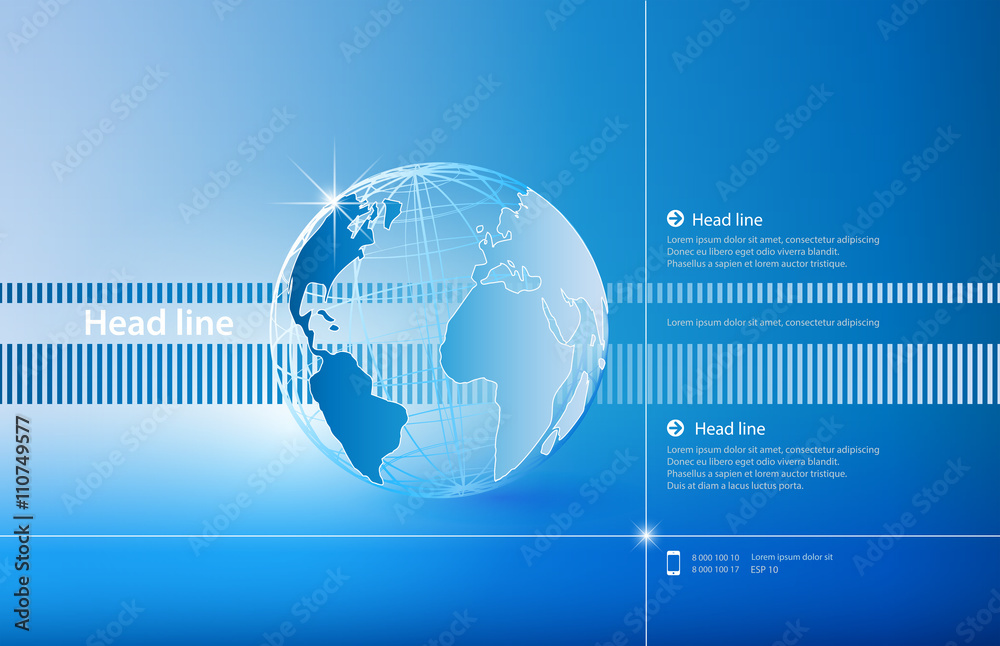 Obraz premium Business background with world globe