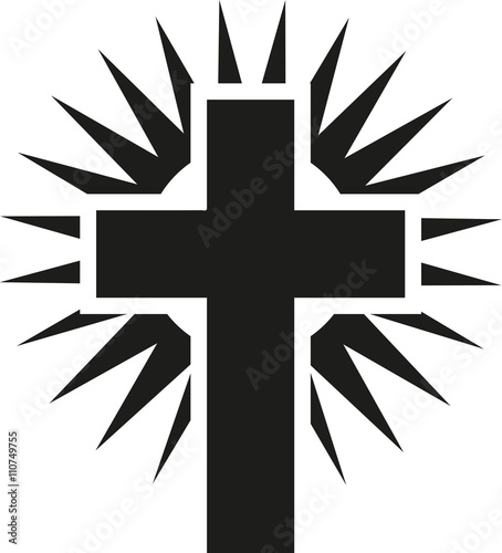 Shining cross jesus