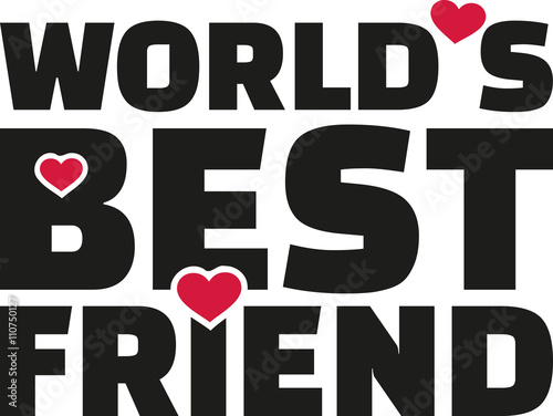 World's best friend lettering