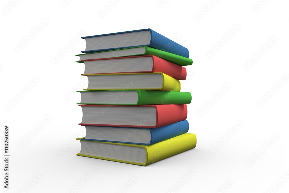 Composite image of books gathering together Composite image of books gathering together