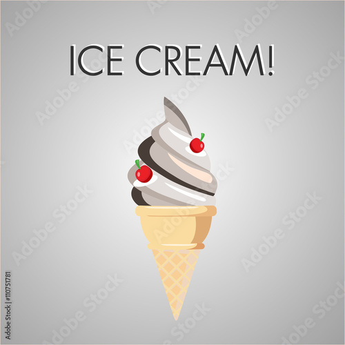 Rico cucurucho de helado fresquito para el verano