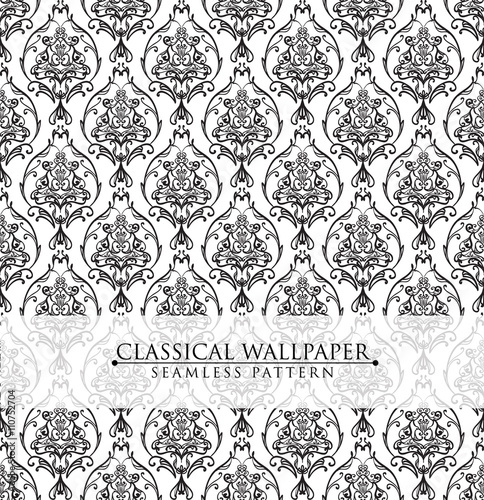 Vintage seamless pattern for wallpapers, tiles or textile.