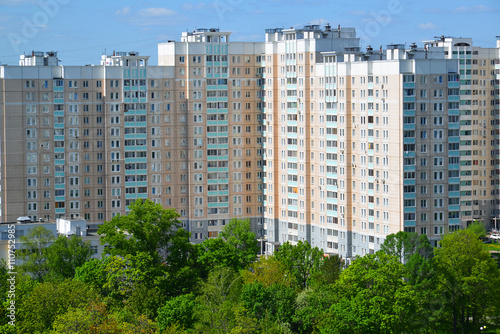 Highrise panel house in Zelenograd, Moscow