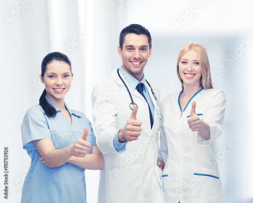 professional young team or group of doctors