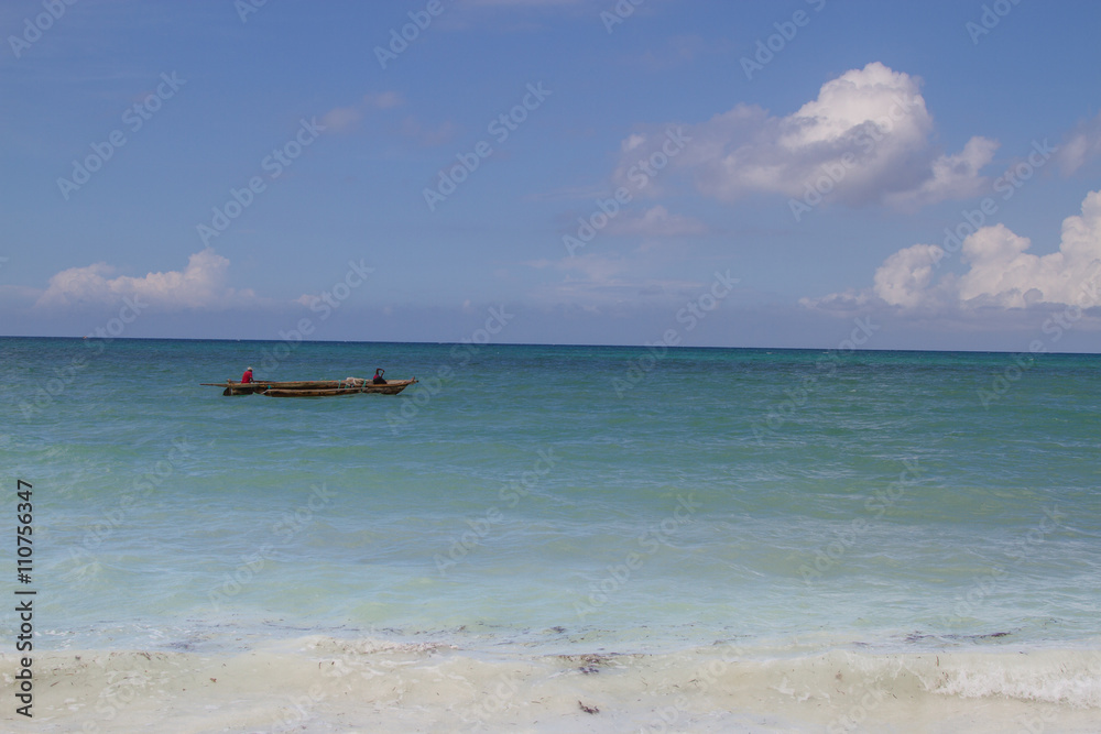 Fishermen on a dhow, Zanzibar