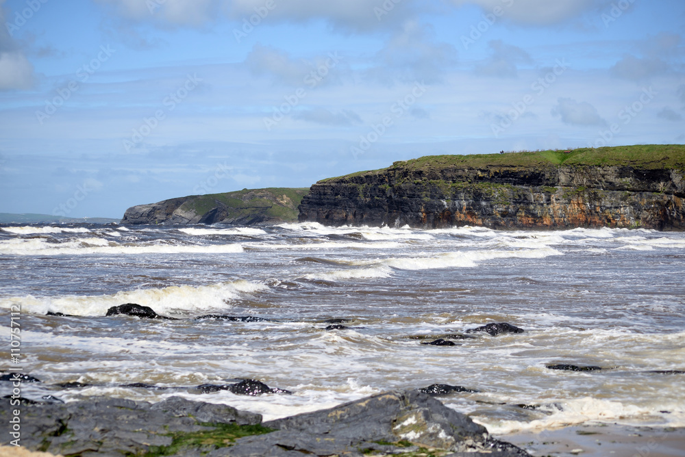 big waves and cliffs on the wild atlantic way