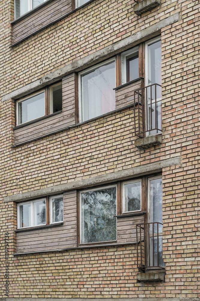 Naklejka premium brick apartment as a background