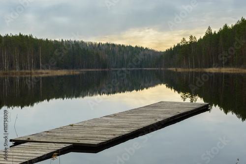 Small lake in national park in Finland
