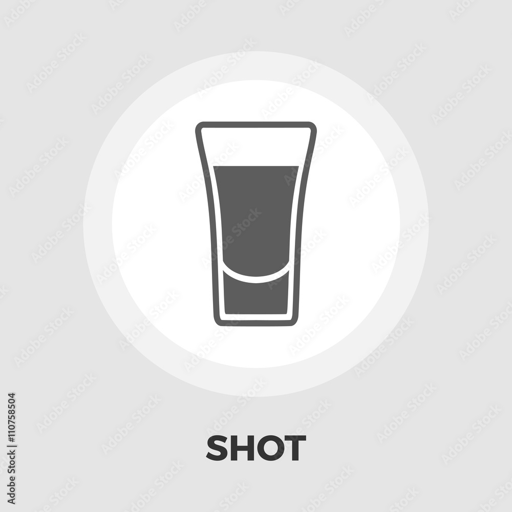 Shot drink icon flat Shot drink icon flat