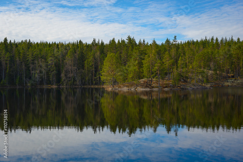 Small lake in national park in Finland
