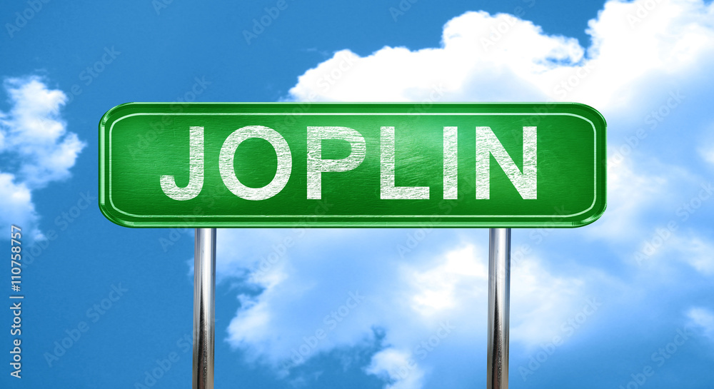 Obraz premium joplin vintage green road sign with highlights