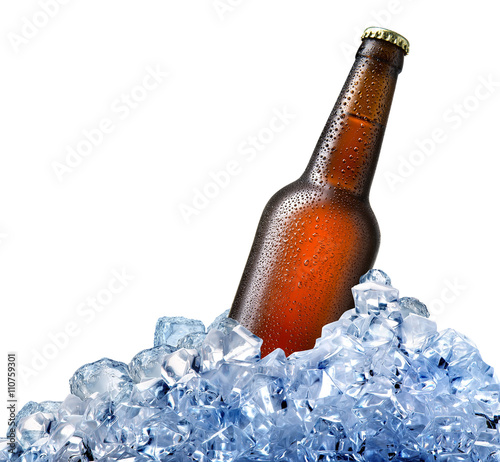 Photography Bottle of beer in ice